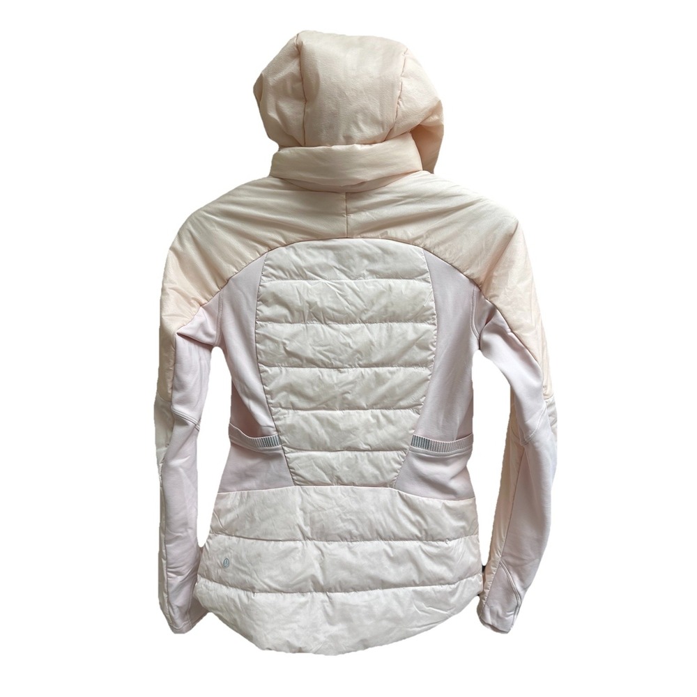 Lululemon Goose Down For It All Jacket Full Zip Hood Size 6 Pink Mist - Picture 3 of 9